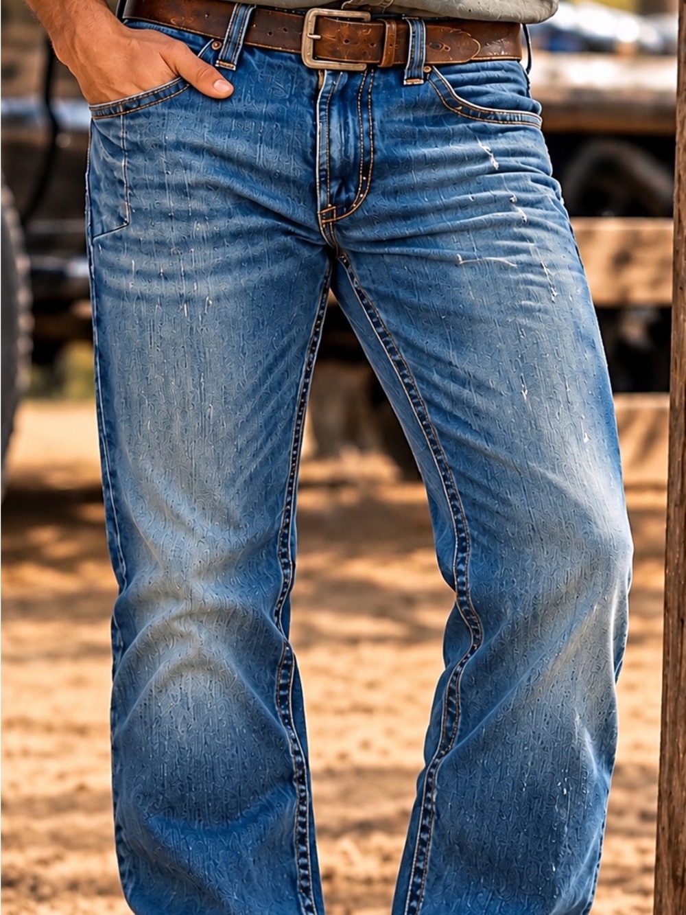 Ariat REBAR M4 Low Rise Boot Cut Jeans Men’s 32x32 Distressed Workwear Western